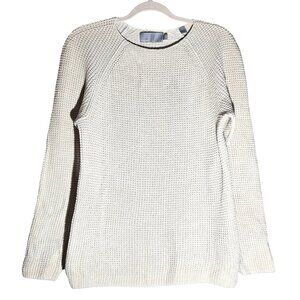 Vince Womens Sweater Ivory M MinimalistChic QuietLuxury Monochrome Capsule